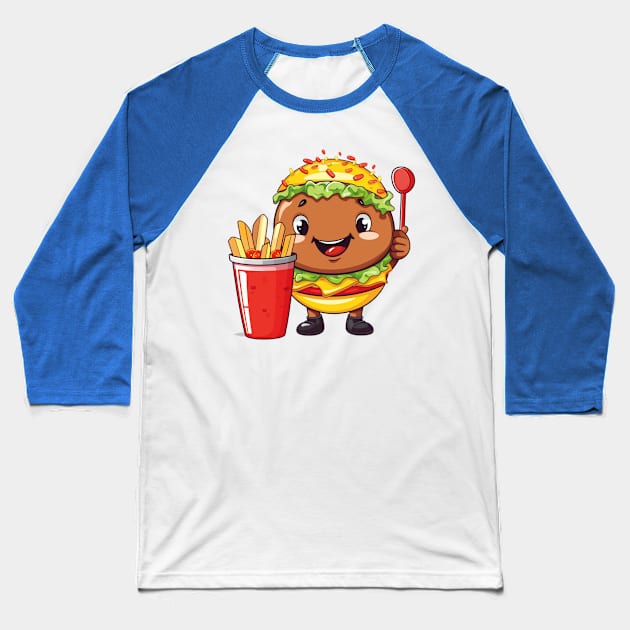 kawaii  junk food T-Shirt cute  funny Baseball T-Shirt by nonagobich